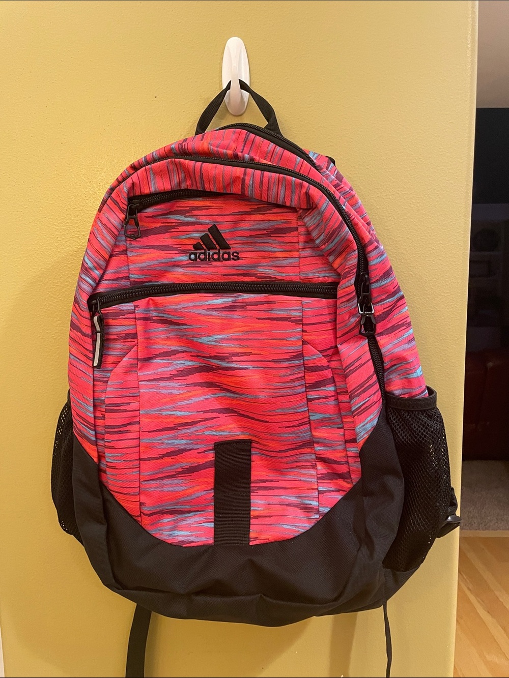 NWT adidas Girls Pink Multi-Pattern Sport Backpack